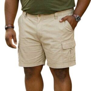 St Johns Bay Mens Size 44 Shorts Cargo Khaki 100% Cotton Casual Durable Style